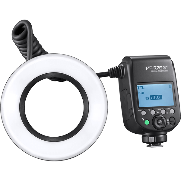 MF-R76S plus Ringblitz zu Sony von Godox zur Dentalfotografie