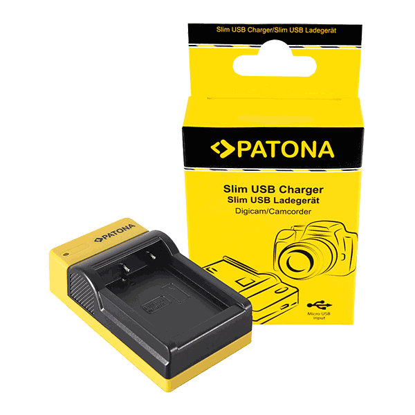 Slim Micro-USB Ladegerät für Fujifilm NP-W126 von Patona