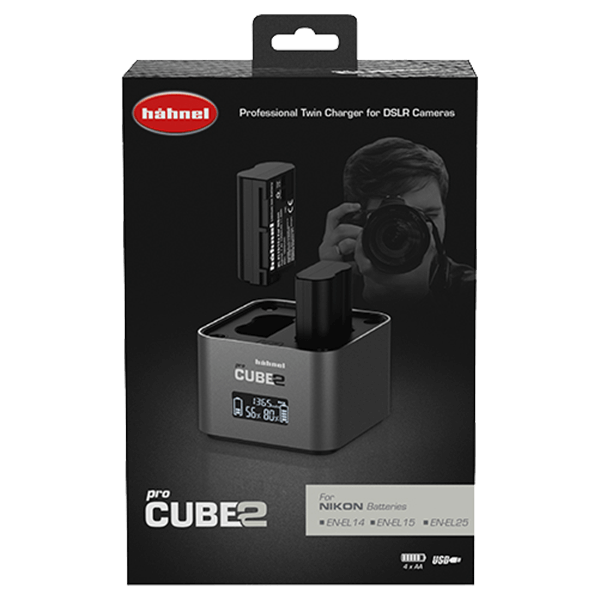 Dual Battery Charger Nikon für EN-EL14 Hähnel Pro Cube 2