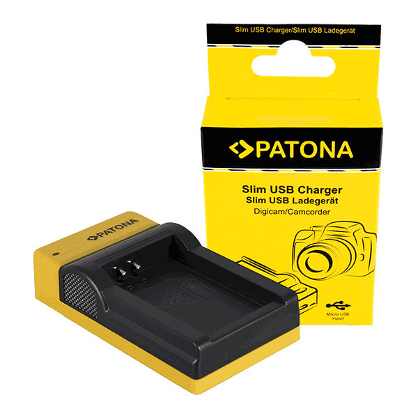 Slim Micro-USB Ladegerät für Canon LP-E12 von Patona