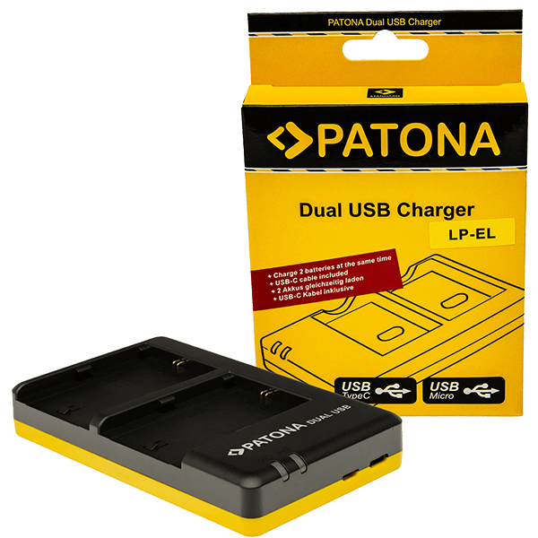 Dual USB Ladegerät für zu Canon LP-EL von Patona