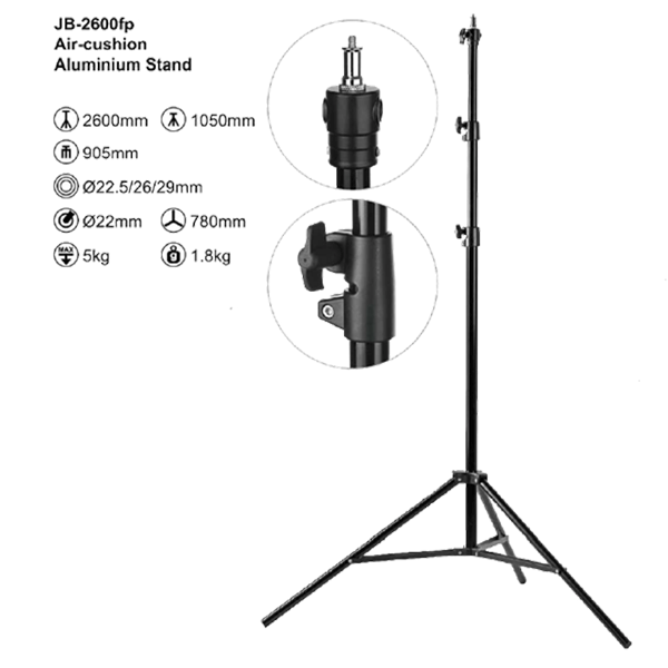 Lampenstativ JB-2600FP bis 250cm mit Luftfederung