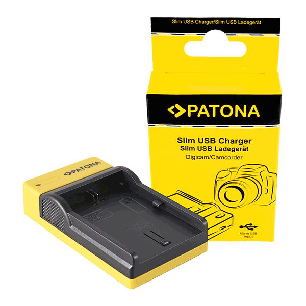 Slim Micro-USB Ladegerät für Canon LP-E6 von Patona