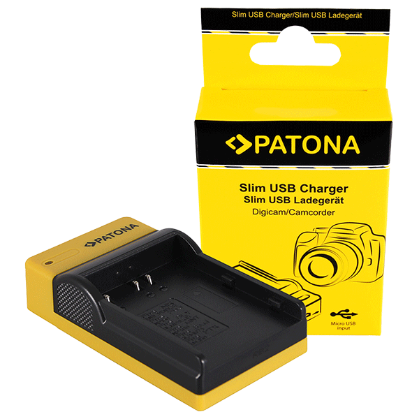 Slim Micro-USB Ladegerät für Nikon EN-EL3 von Patona