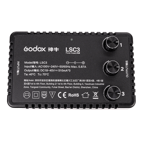 Godox LSC3 Netzteil zu allen LST Lichtzelten