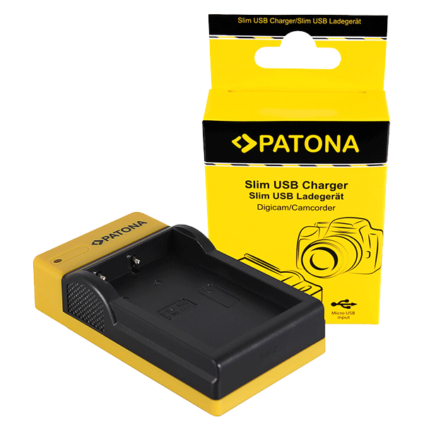 Slim Micro-USB Ladegerät für Nikon EN-EL9 von Patona