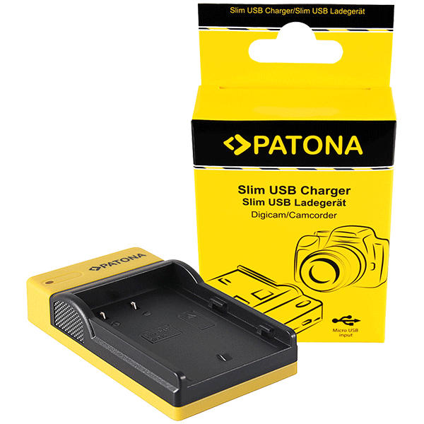 Slim Micro-USB Ladegerät für Panasonic BLF19E von Patona
