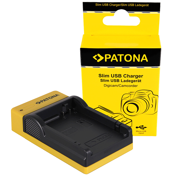 Slim Micro-USB Ladegerät für Canon LP-E8 von Patona