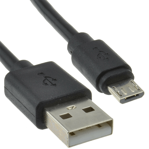 Micro USB Ladekabel schwarz